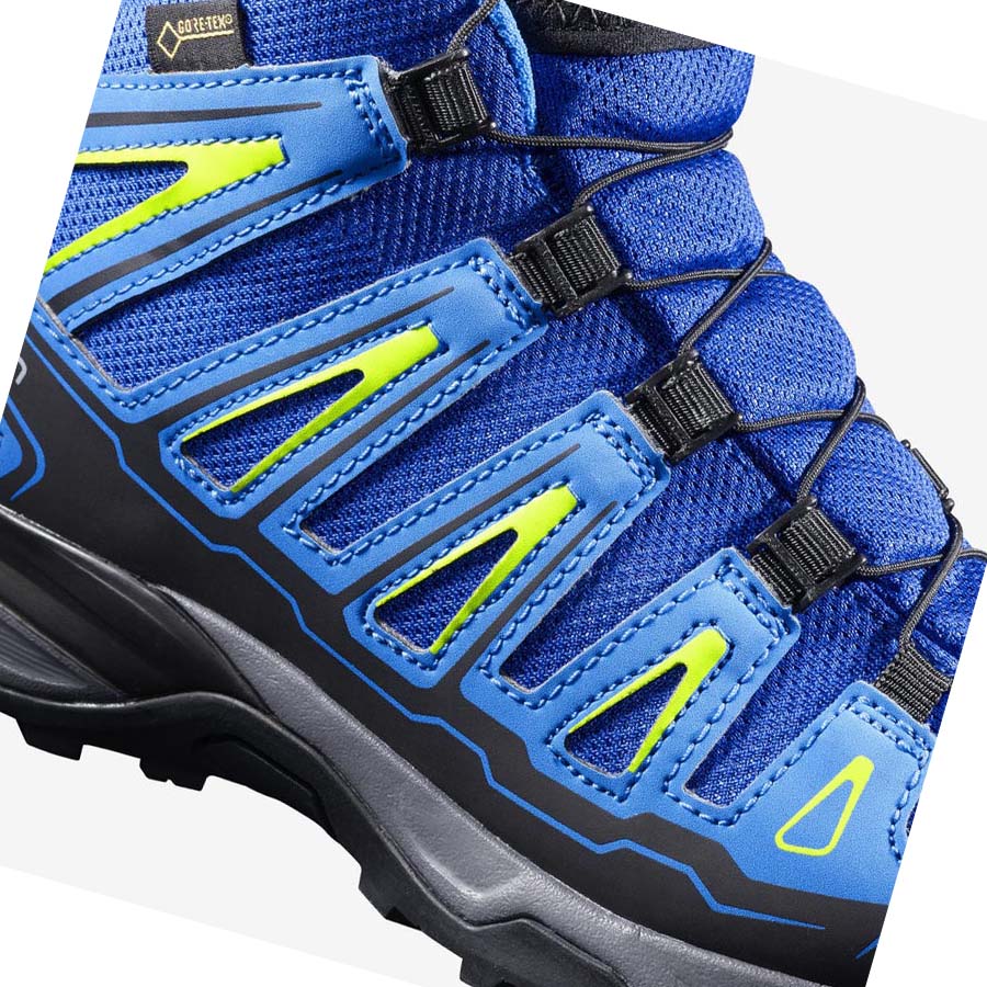 Tenis Senderismo Salomon X-ULTRA MID GORE-TEX GTX J Niños Azules | MX 2034CTV